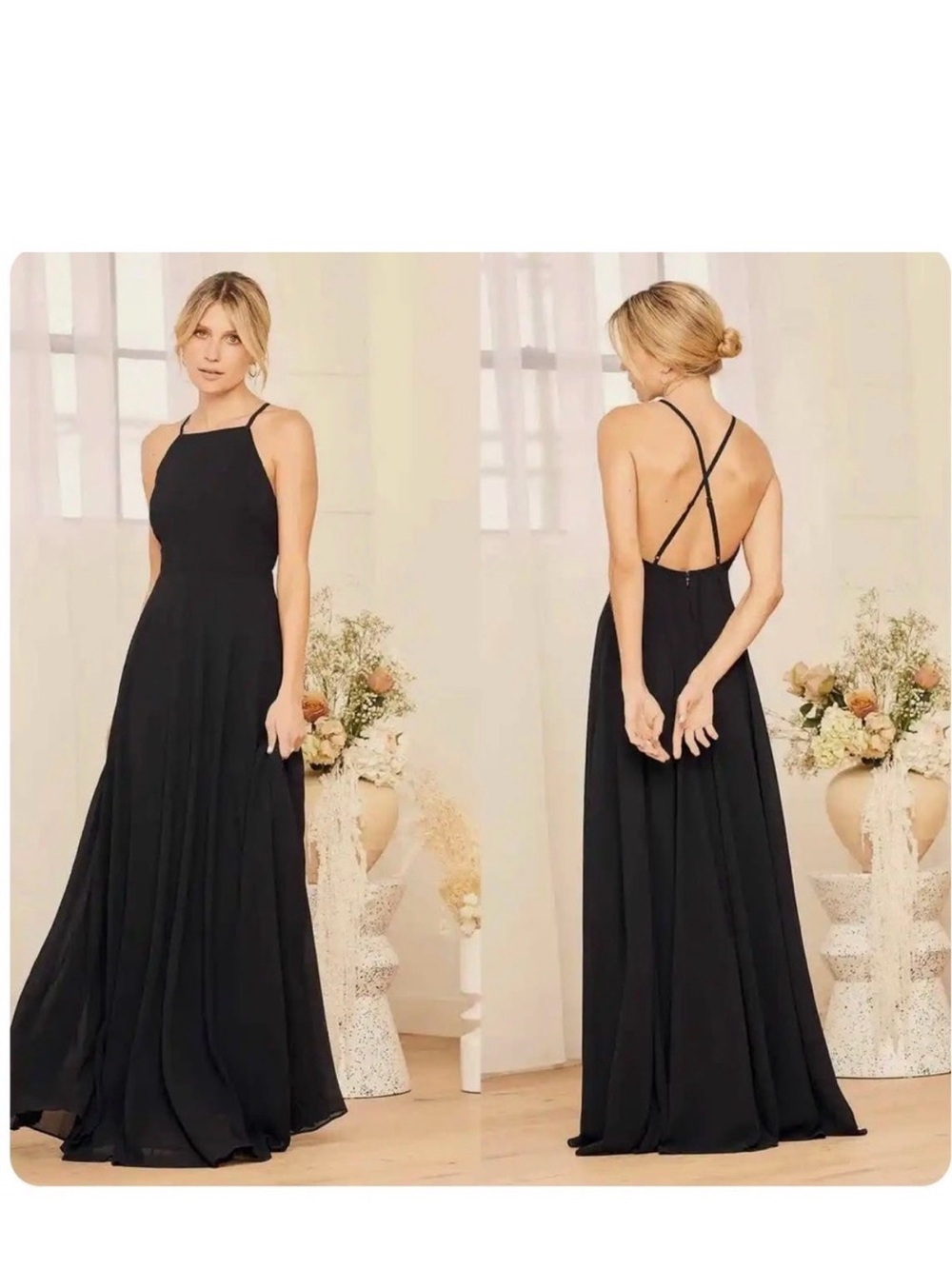 Lulu's Black Mythical Kind of Love Maxi Dress